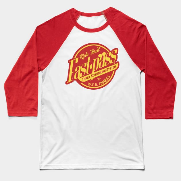 FastPass Sticker Baseball T-Shirt by PopCultureShirts